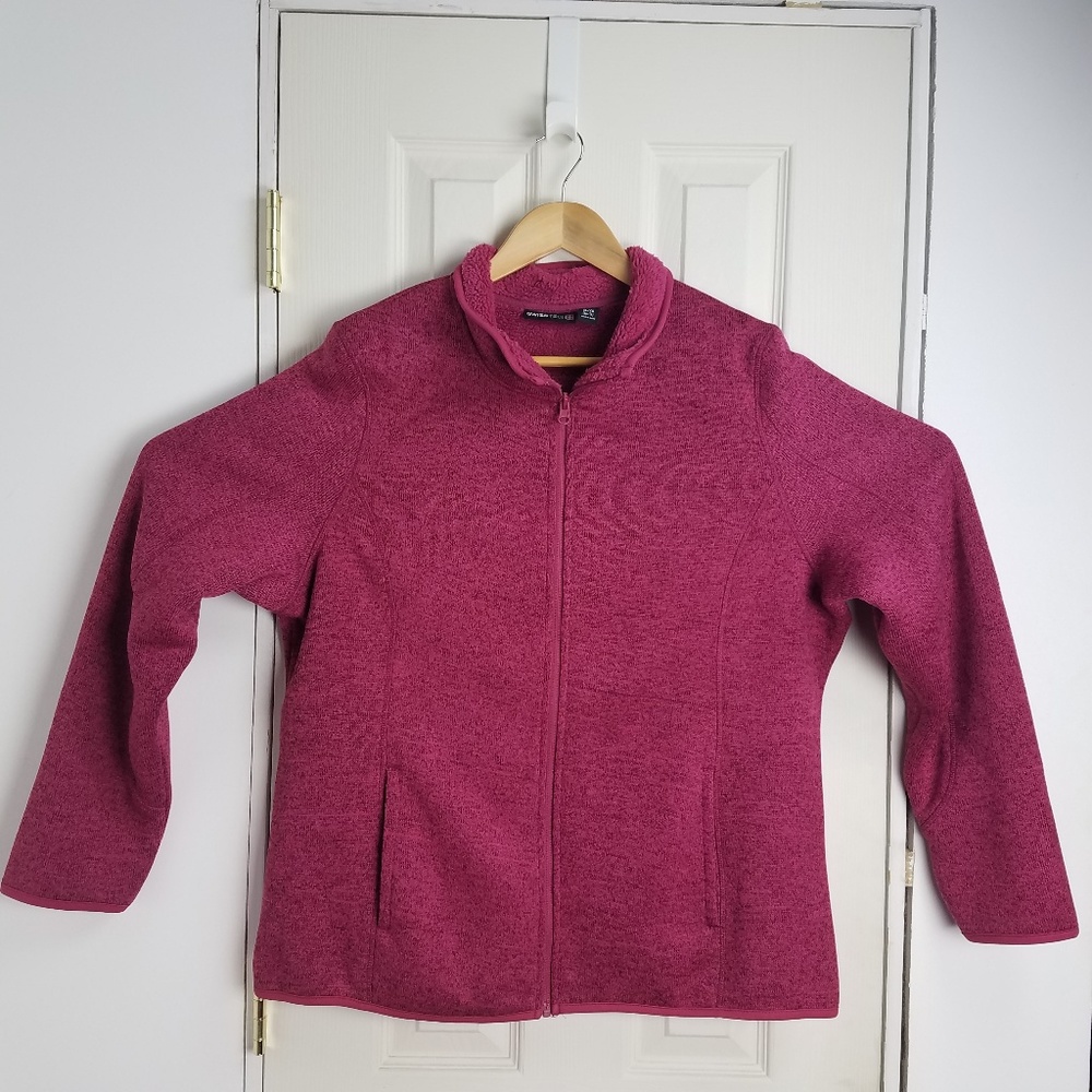 Swiss Tech Fleece Jacket Sweater Women's XL EUC